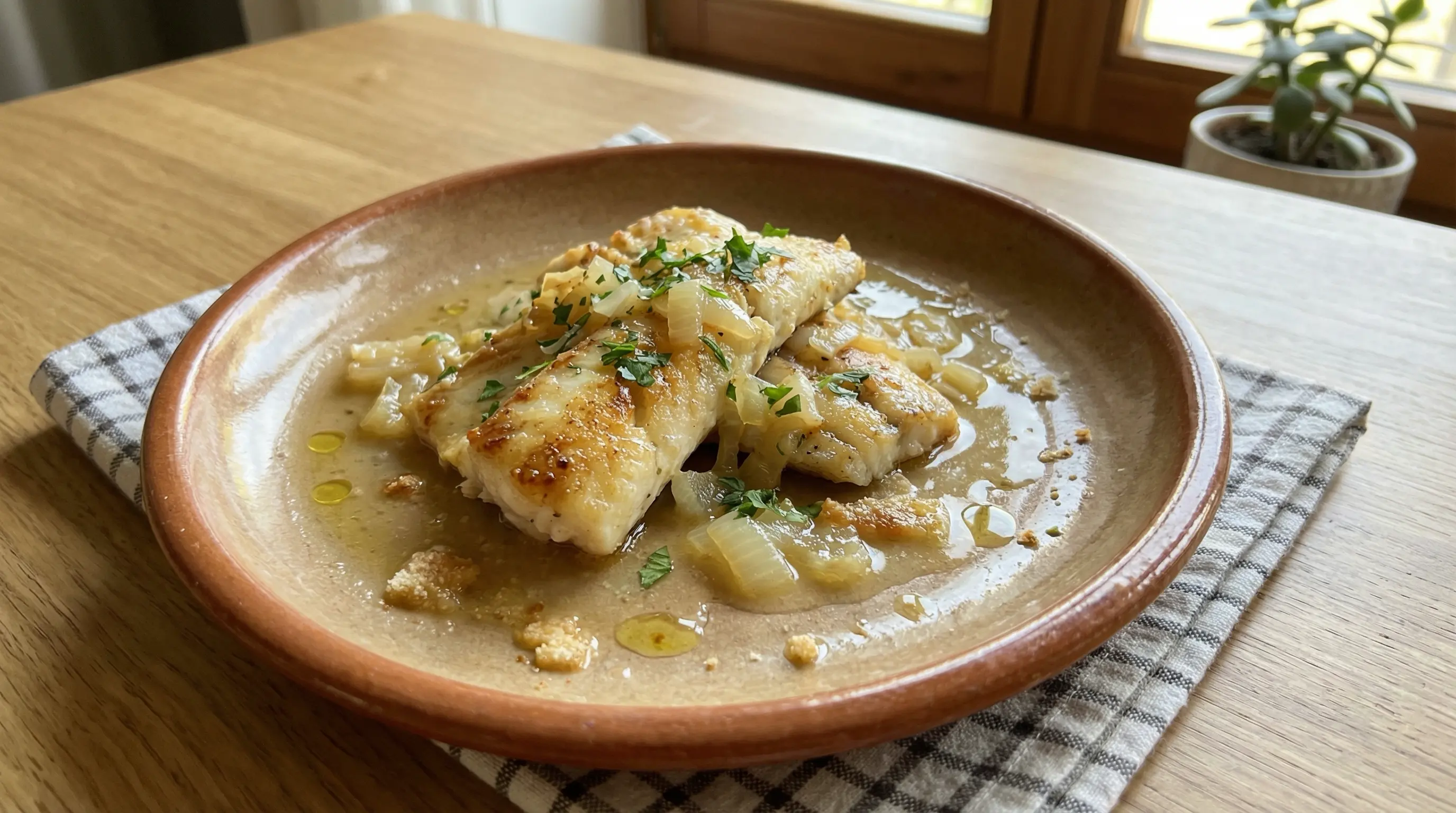 Merluza a la asturiana (En Salsa Verde con Sidra)